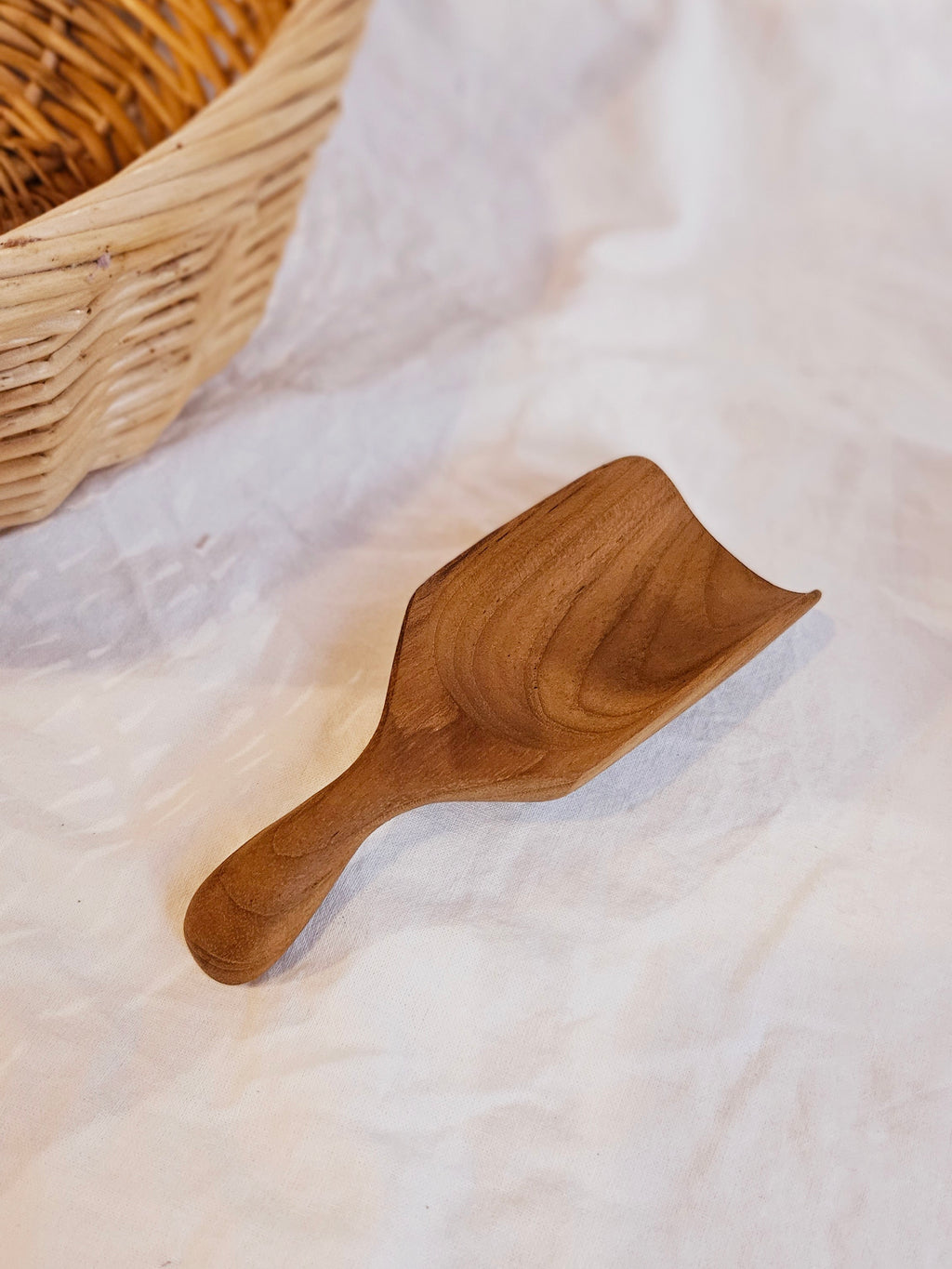 Teak Bean Scoop | Papoose Toys image 1