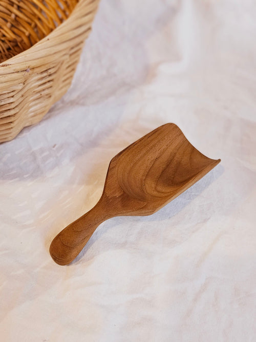 Teak Bean Scoop | Papoose Toys image 1
