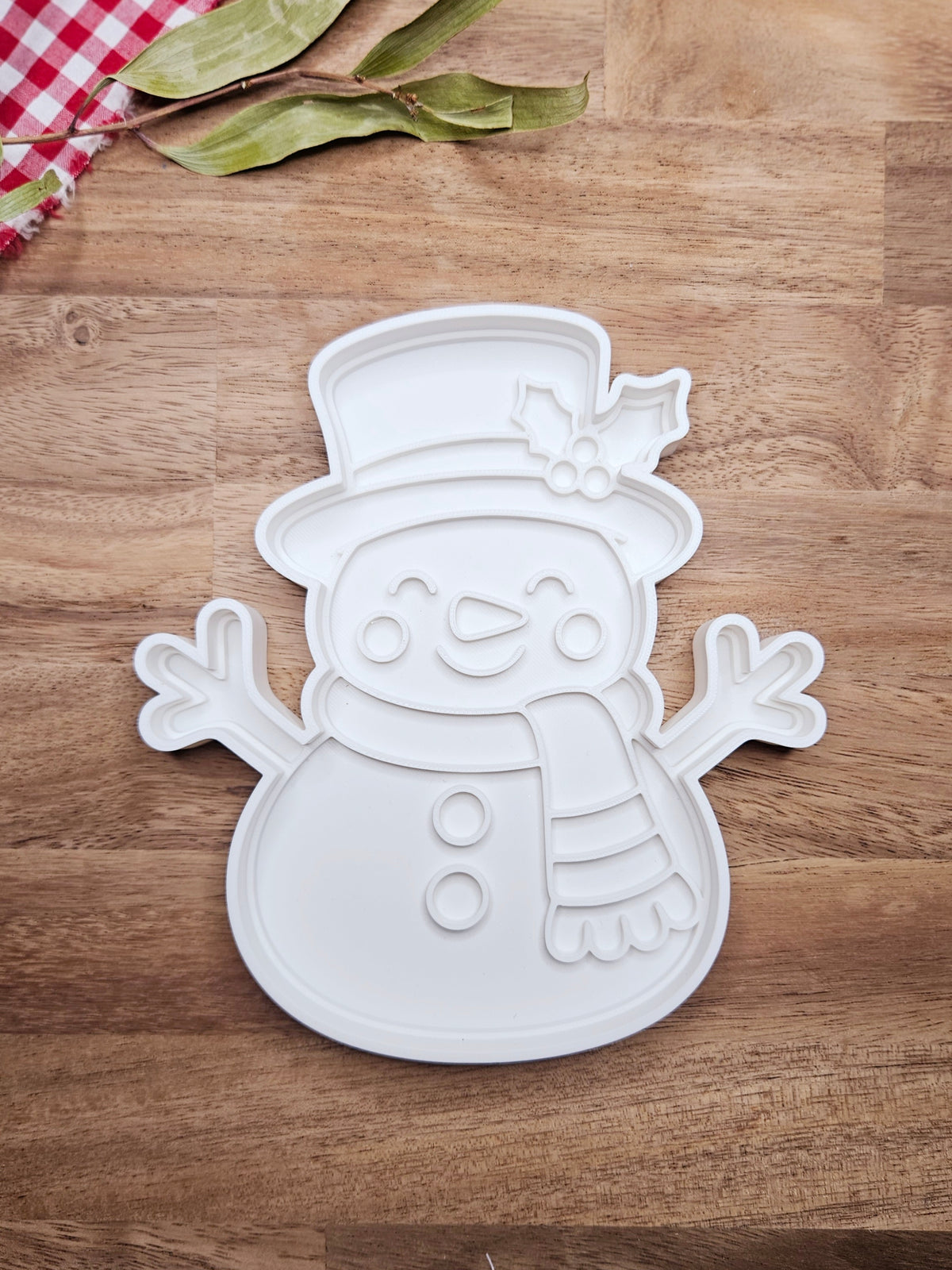 Snowman play tray
