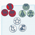 Traditional Christmas Playdough Stampers | Set of 9