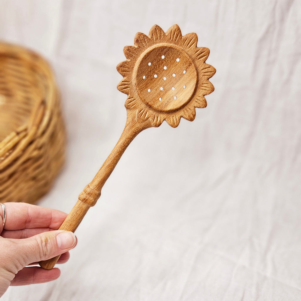 Sunflower Slotted Spoon | Wild Mountain Child image 1