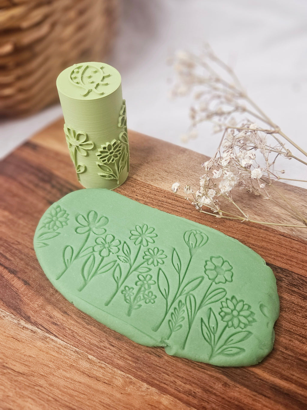 Garden Scene | Textured Playdough Roller image 1