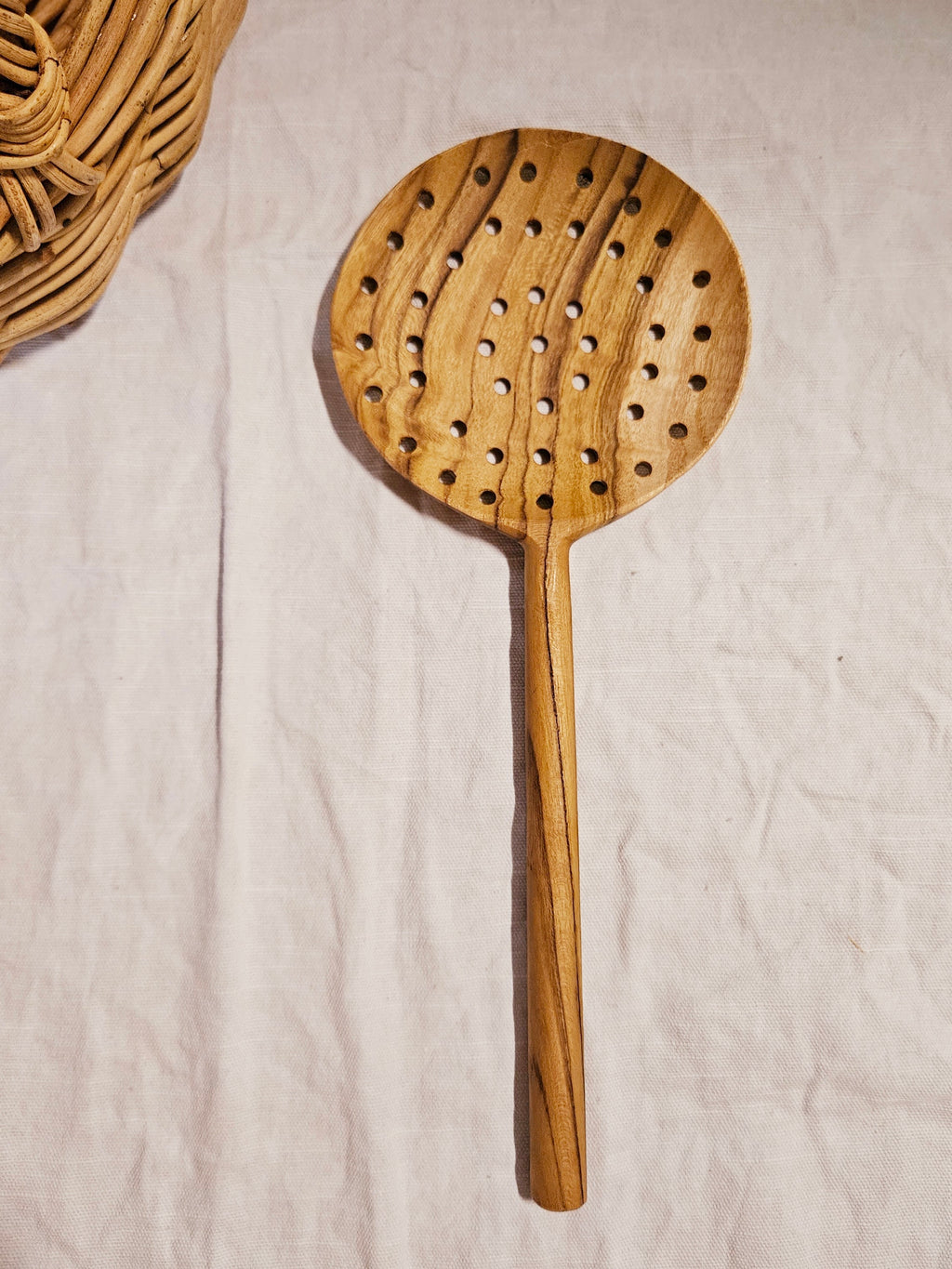 Teak Slotted Spoon | Papoose Toys image 2