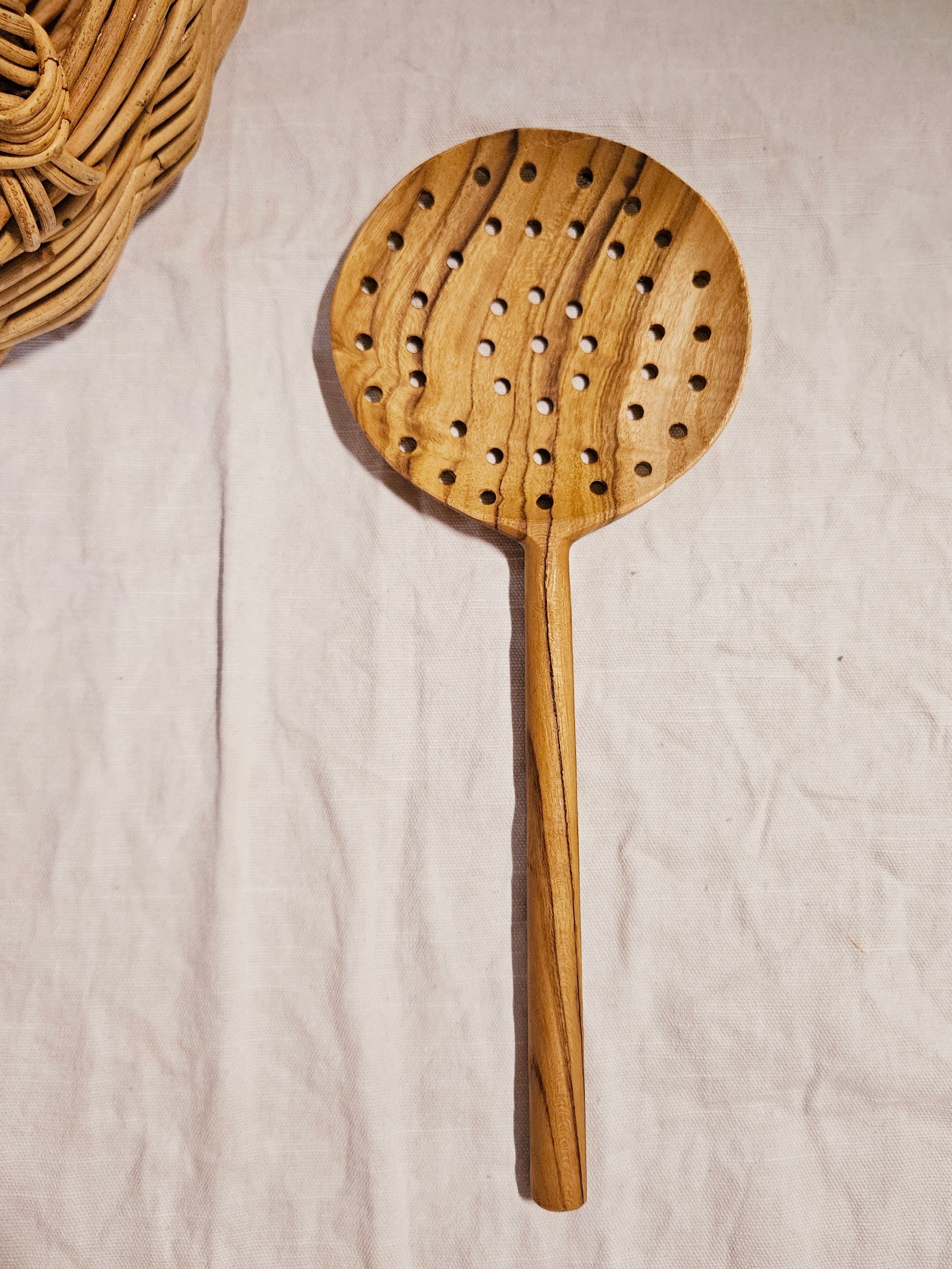 Teak Slotted Spoon | Papoose Toys image 2