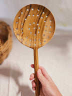 Teak Slotted Spoon | Papoose Toys image 1