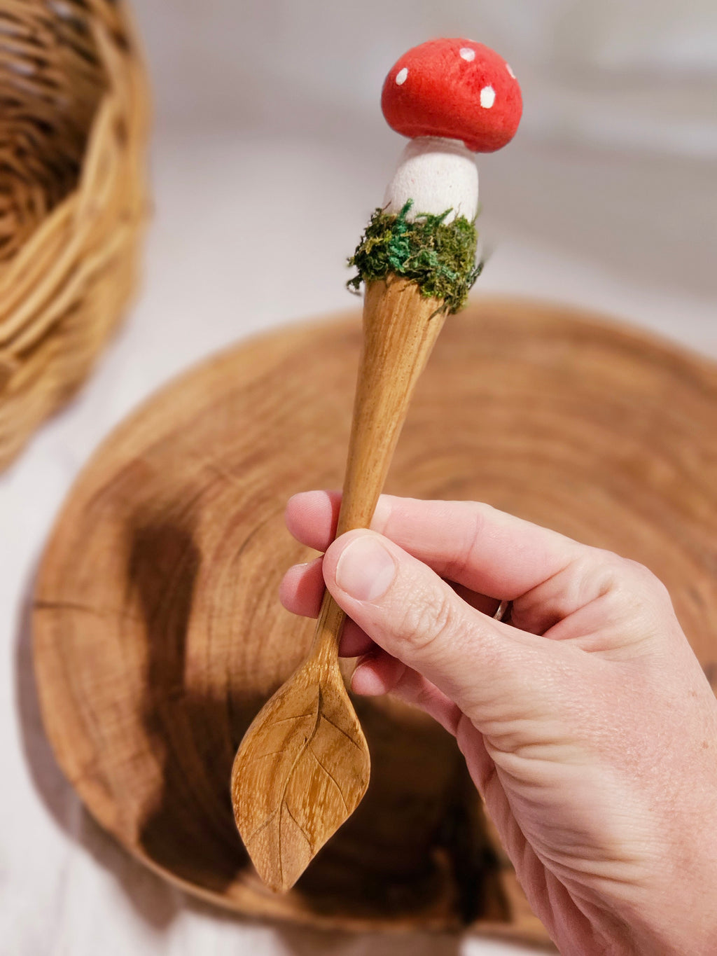 Mushroom Leaf Spoon | Papoose Toys image 1
