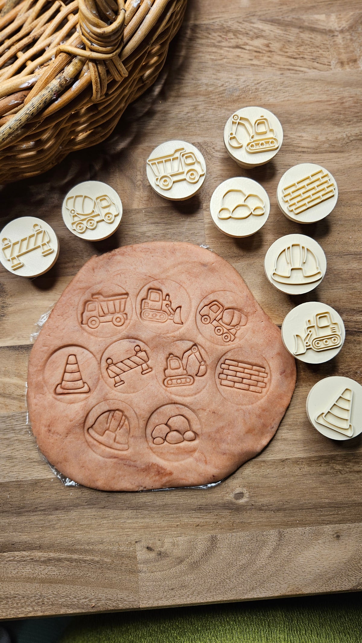 Construction Site Playdough Stampers | Set of 9