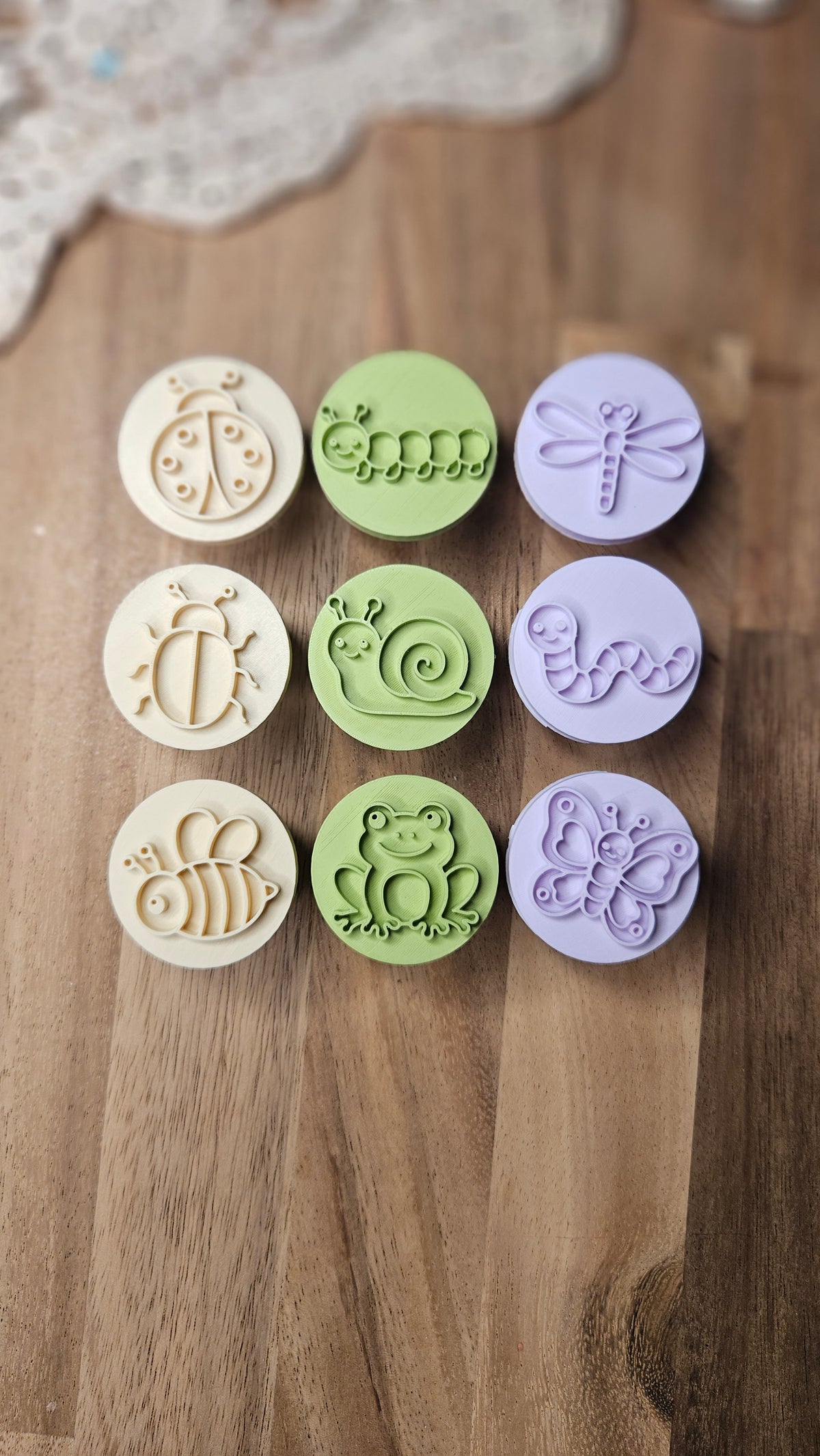 Garden Friends Playdough Stampers | Set of 9