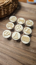 Construction playdough stampers, set of 9