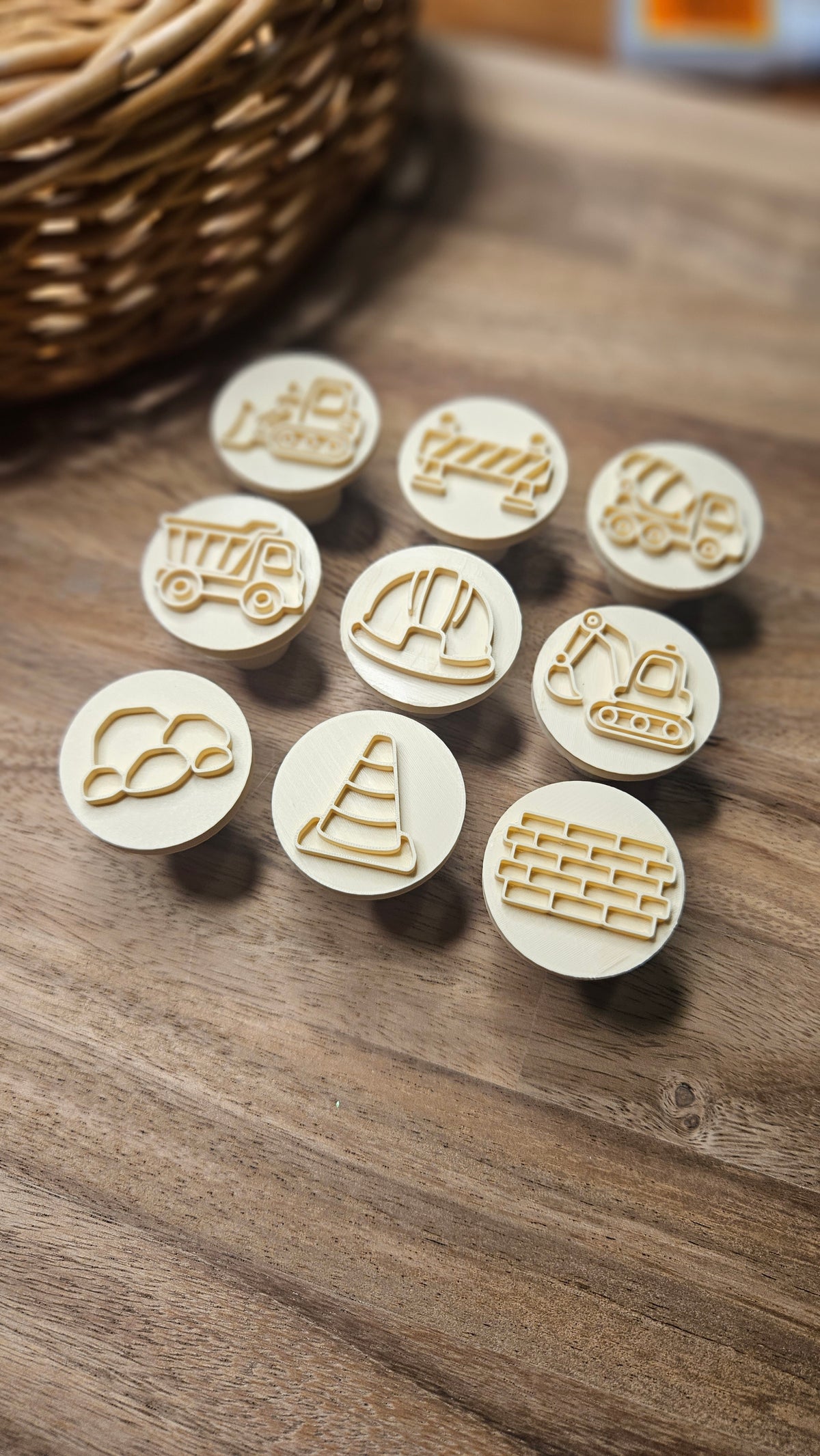 Construction Site Playdough Stampers | Set of 9