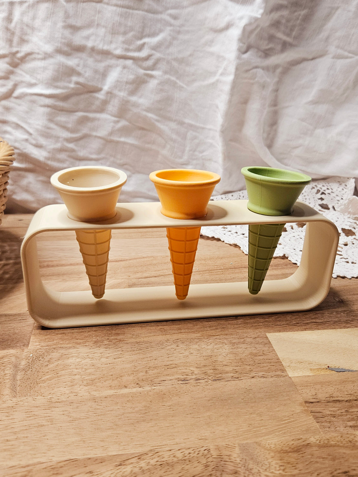 Ice Cream Cone Holder Set | 3 Cones