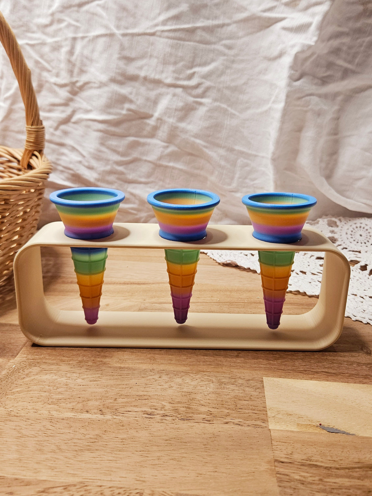 Ice Cream Cone Holder Set | 3 Cones