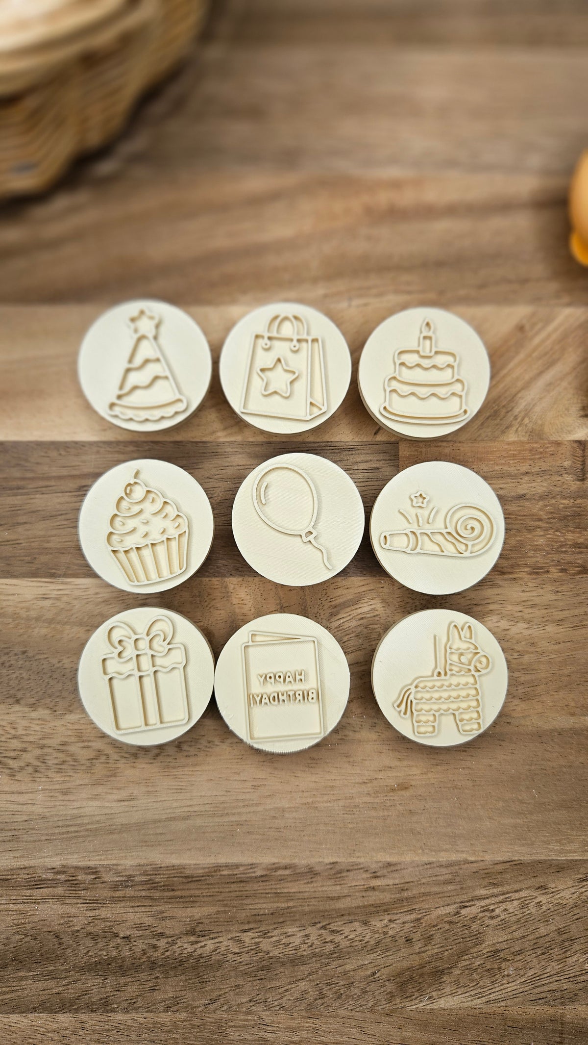 Birthday Wishes Playdough Stampers | Set of 9