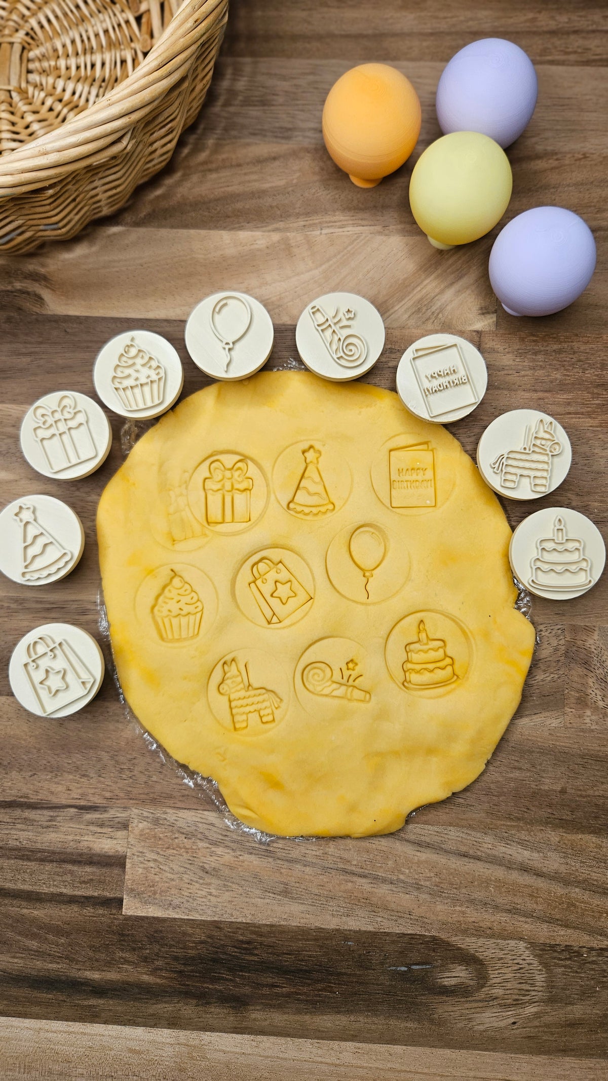 Birthday Wishes Playdough Stampers | Set of 9