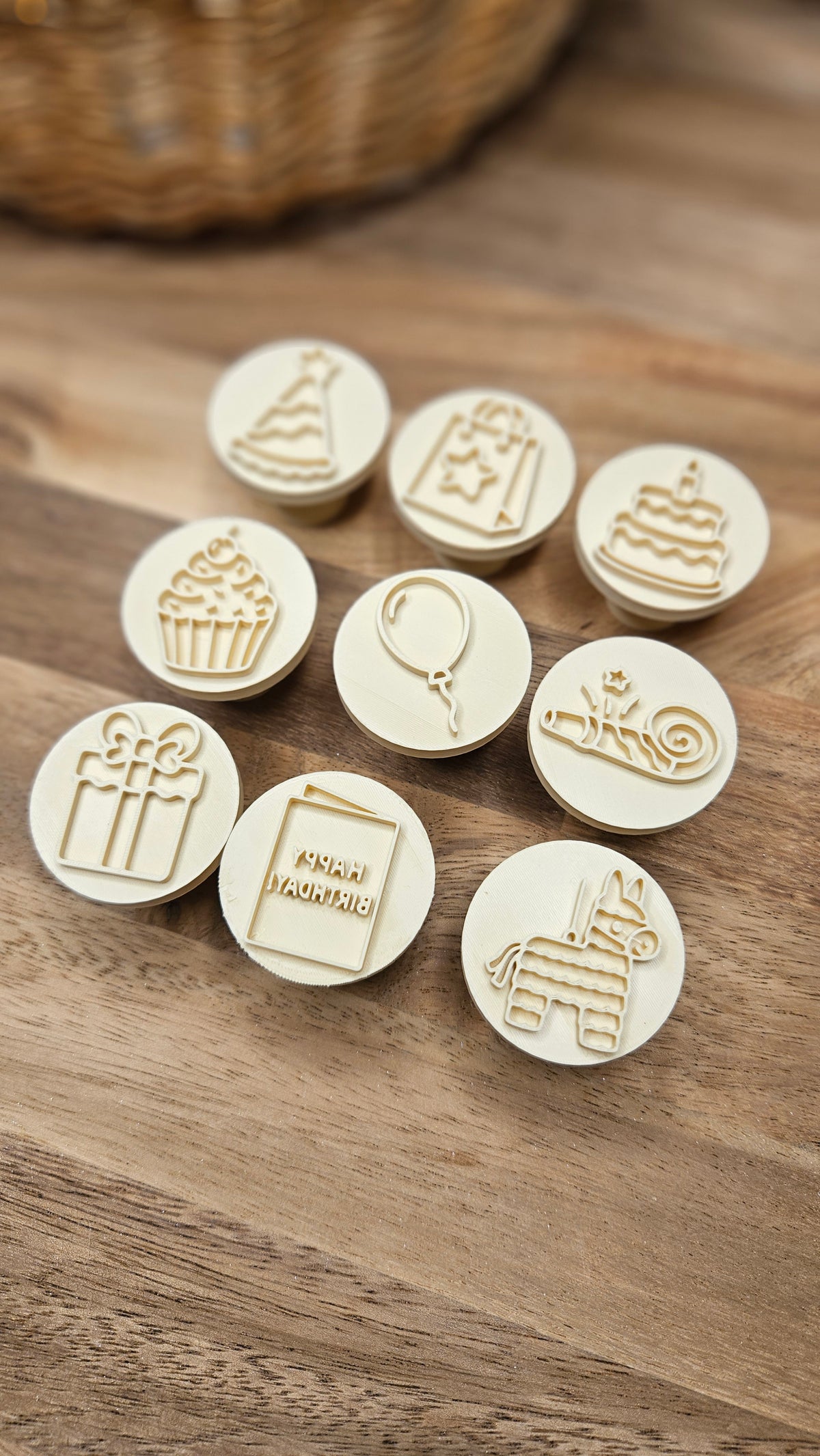 Birthday Wishes Playdough Stampers | Set of 9